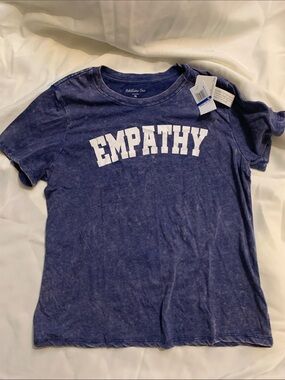 Rebellious One Kids Navy Blue "EMPATHY" Graphic Tee